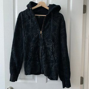 Obey Zip-Up Sweater, Black